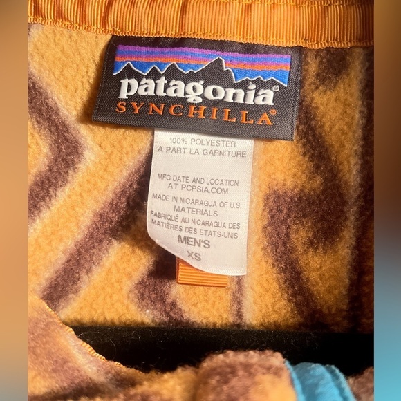 Vintage Patagonia Unisex Synchilla Snap-T Bohemian Print Mock Neck Sweatshirt XS - Picture 4 of 5